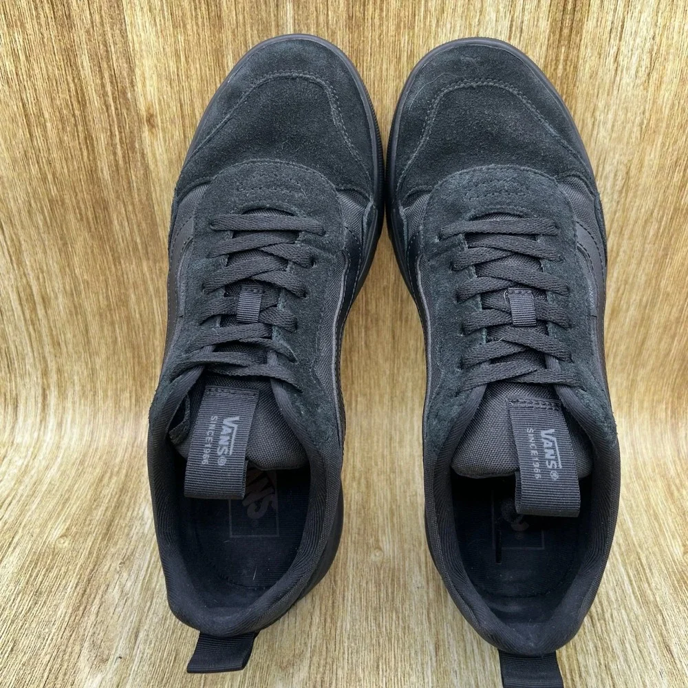 Vans Range EXP Sneakers Men's Size 10 Black Suede Canvas Low Top Shoes